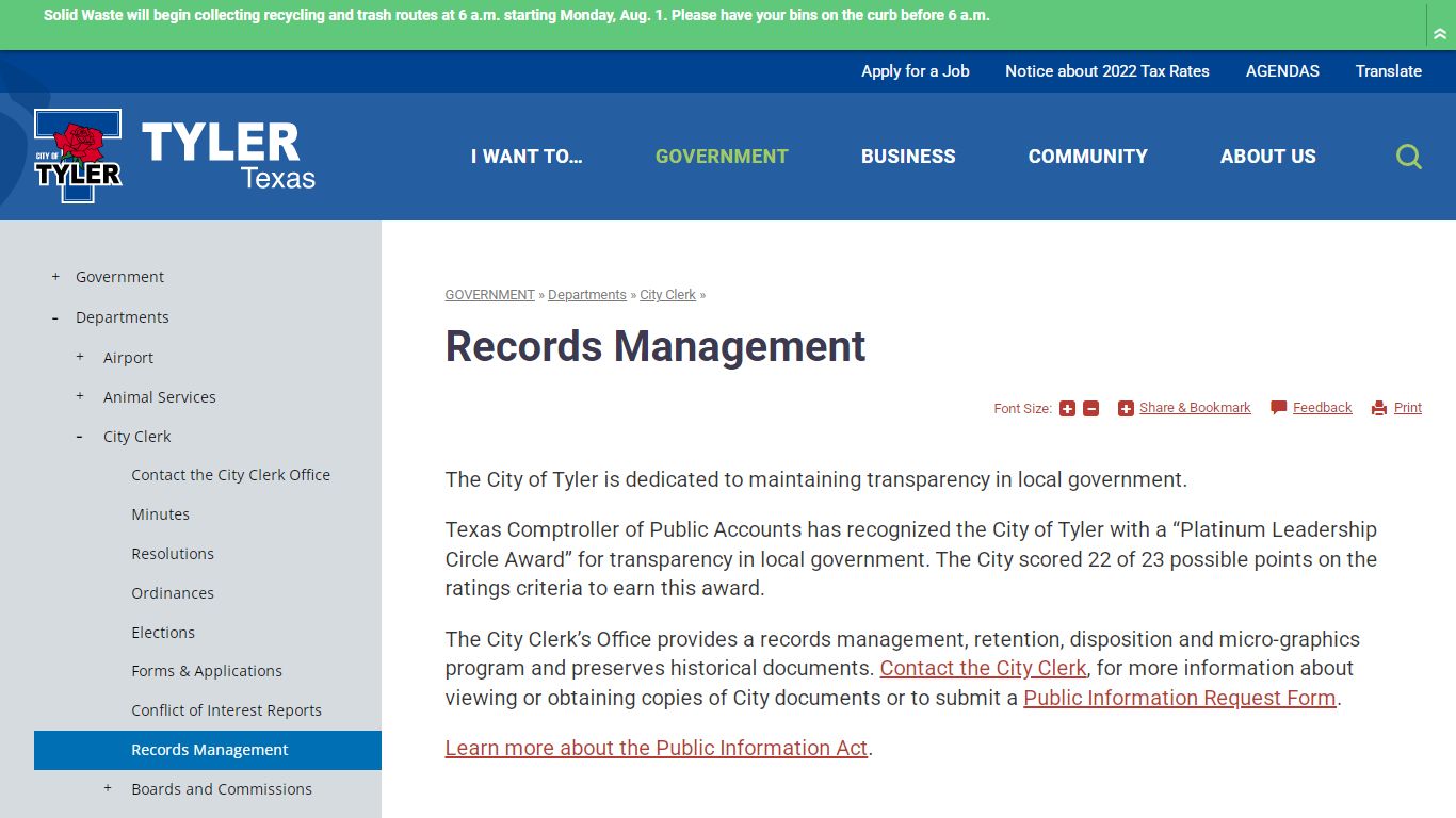 Records Management | Tyler, TX